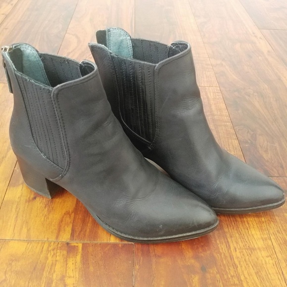 Halogen Black Leather Boots - Picture 1 of 4